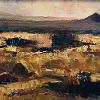 "Karoo Sunset" - (textured oil on canvas 10 x 20 cm)