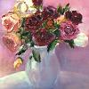 "Roses for Valentine's" - (oil on canvas 50 x 40 cm)
