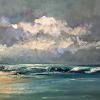 "Moody Skies over the Ocean" - (45.5 x 35 cm)